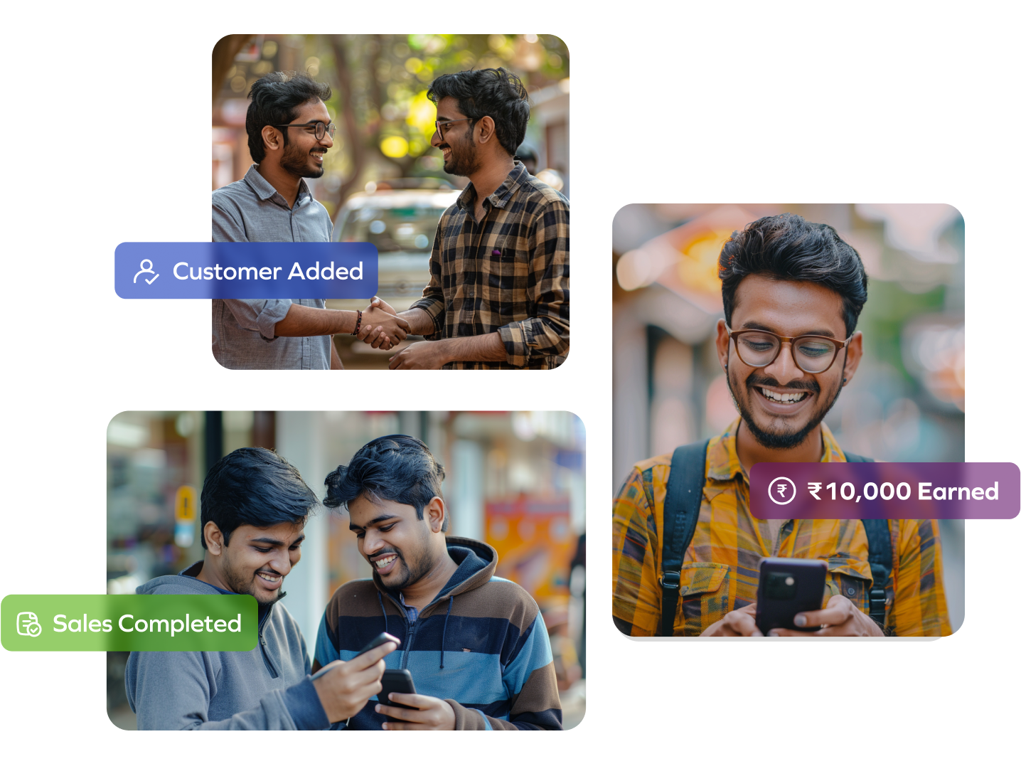 A Happy man with good earning